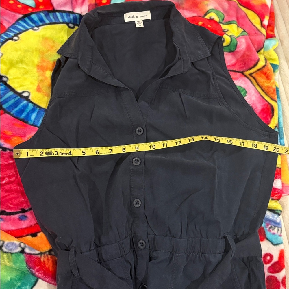 Cloth & Stone x Sundance Women's Odette Tencel Dark Blue Jumpsuit Medium New - Picture 7 of 8